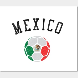 Mexico Soccer Team Heritage Flag Posters and Art